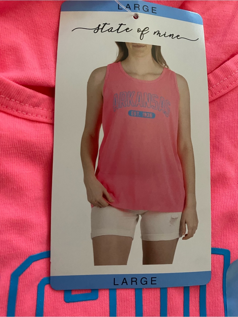 State of Mind Coral Pink Scoop Neck Tank Top